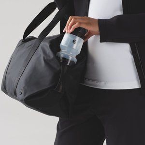 Lululemon Fast Track Duffel Black Nylon Travel Yoga Gym Bag